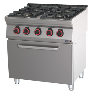 Estufa de Gas de 4 Quemadores con Horno Eléctrico GN 1/1 80, Categoría de Producto: Estufas - Product Image 1