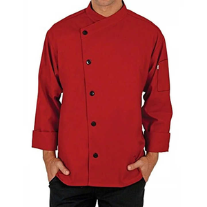Abrigo de Chef de polialgodón de manga larga Unisex de alta calidad, tela tejida, uniforme de cocina para restaurante, chaqueta, accesorios para restaurante - Product Image 1