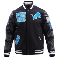 Blouson universitaire élégant et sportif, coupe ajustée, respirant, séchage rapide, en polyester/coton, avec col montant, personnalisable en gros (OEM/ODM)
