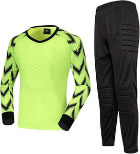 Ensemble de maillot et pantalon de gardien de but personnalisable, rembourré, respirant, imperméable, imprimé, léger, à séchage rapide, pour adultes et enfants, long, pour le football - Product Image 4