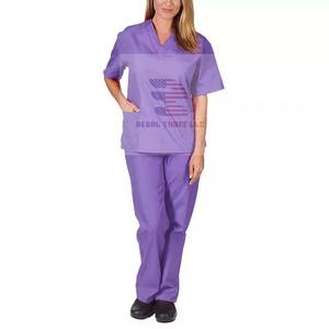 Uniforme de fregado para el personal de la Clínica del Hospital Conjunto de fregado Conjunto de Top y pantalones cómodos y duraderos - Product Image 5