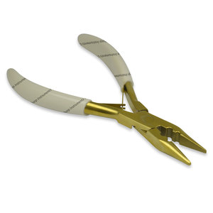 Gold Plated Stainless Steel <b>Needle</b> <b>Nose</b> <b>Pliers</b> Hair Extension Tools - Product Image 3