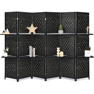6-<b>Panel</b> Solid Wood Folding <b>Room</b> <b>Divider</b> 106.5'' W X 71'' H Art Style Indoor Decoration Partition - Product Image 5