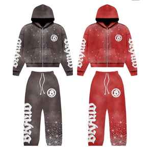 Chándal con capucha ajustado para hombre y mujer, chándal con capucha de estilo urbano | Conjunto de ropa informal para correr, fabricante - Product Image 1