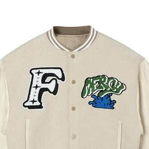 Veste de baseball universitaire 100% laine personnalisée pour hommes patchs en chenille vestes universitaires Letterman en relief - Product Image 5