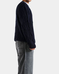 Suéter de Punto Jacquard con Cierre de Cremallera y Cuello Redondo, Diseño de Logotipo Personalizado, Talla Grande, con Detalle de Botones - Product Image 5