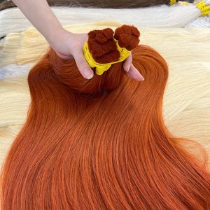 Vente en gros d'extensions de cheveux humains vierges 100% de haute qualité pour cheveux naturels droits en vrac grand stock de cheveux de couleurs claires 44 + - Product Image 2