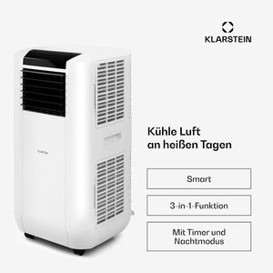 เครื่องปรับอากาศแบบพกพา 15000 BTU สำหรับบ้าน ควบคุมผ่านแอพ WiFi 3 in 1 ระบบทำความเย็น ลดความชื้น และพัดลม สำหรับห้องขนาด 28-42 ตร.ม. 65 เดซิเบล สีขาว - Product Image 2