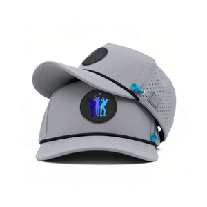 Gorra de golf de 5 paneles personalizada con soporte para tee, cuerda y perforaciones cortadas a láser, de alto rendimiento, Injae Vina Golf Vietnam - Product Image 1