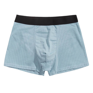 <b>Men</b> Mid-Rise <b>Boxer</b> Briefs 100% Cotton Comfortable Breathable Eco-Friendly OEM Wholesale Bulk Supply with Waist Logo - Product Image 3