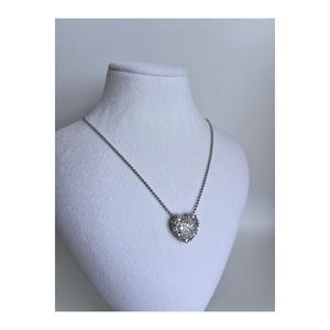 Gaias cuore argento zircone pietra collana e orecchino Set - Product Image 4