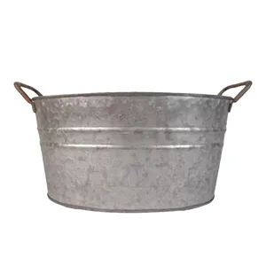 Best Quality Metal Galvanized Ice Bucket For Bar Restaurant Party Beverage Tub Wine Cooler Chiller Tub By Manufacturer