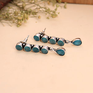 ต่างหูเงินออกซิไดซ์ สไตล์วินเทจ โบโฮ ของขวัญสำหรับเธอ - Product Image 3