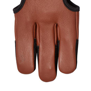 Gants de tir en cuir de buffle bicolore personnalisables Gant de sport de tir à l'arc avec bout des doigts renforcé - Product Image 6