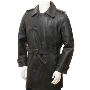 แจ็คเก็ตหนังผู้ชายสไตล์สตรีทแวร์ ปกพับได้ / แจ็คเก็ตหนังฤดูหนาว ผลิตจากวัสดุหนังแท้ ระบายอากาศได้ 100% - Product Image 5