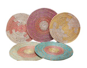 Herbiers naturels écologiques du Vietnam avec assiette de cordes en plastique dans la cuisine panier de fruits tissé ou panier mural décor de haute qualité - Product Image 2