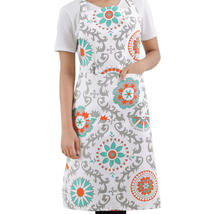 100% Cotton Sleeveless Printed <b>Apron</b> for Hotel <b>Kitchen</b> Outdoor Use Durable and Stylish <b>Kitchen</b> Cleaning Accessory - Product Image 1