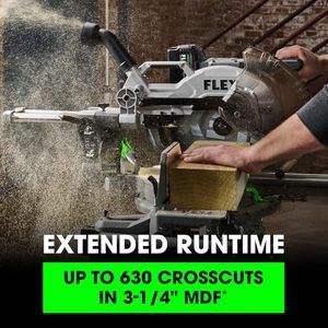 ชุดเลื่อยองศาไร้สาย 24V แบบไม่มีแปรงถ่าน ขนาด 12 นิ้ว พร้อมใบเลื่อยแบบ Dual Bevel  แบตเตอรี่ลิเธียมแบบซ้อน 10.0Ah  พร้อมเครื่องชาร์จเร็ว 280W สำหรับงานโลหะ - Product Image 5