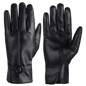 Nouveaux Gants d'Hiver en Cuir Véritable avec Doublure en Polaire, Couture à la Machine, Personnalisables, pour l'Extérieur - Product Image 1