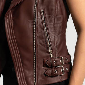 High Quality Hot Sale <b>Women</b> Leather <b>Vest</b> 2026 New Fashion <b>Women</b> Genuine Leather <b>Vest</b> For Casual Wear - Product Image 6