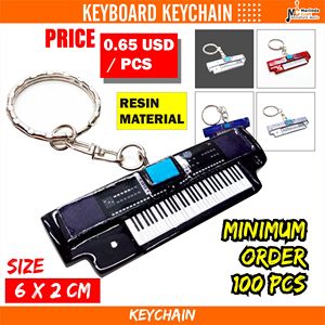 Polyresin hải lý bàn phím Keychain tùy chỉnh thiết kế và logo quà tặng và công ty lưu niệm nhạc cụ phụ kiện - Product Image 2