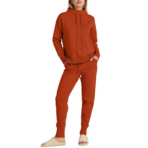 Conjunto Deportivo Personalizado Más Vendido, Traje Deportivo de Dos Piezas para Mujer, Conjunto Deportivo de Algodón 100%, Servicio OEM - Product Image 3