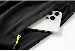 Mode hommes gymnases Fitness court Streetwear pantalon séchage rapide noir Joggers séchage rapide été Cool décontracté Shorts de plage - Product Image 4