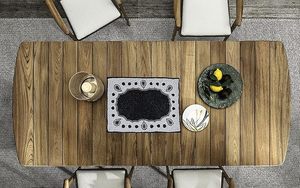 Mantel Individual con borde festoneado DE LINO DE BODA elegante con cuentas de cristal al por mayor perfecto negro 100% con cuentas para fiestas - Product Image 6