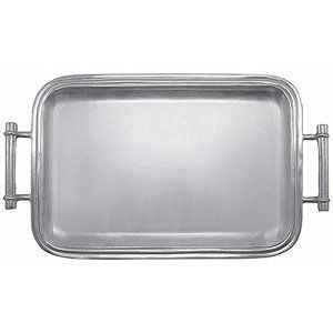 Plateau en aluminium classique de qualité supérieure fait à la main rectangulaire nourriture et café plateau de service hôtels table fantaisie plateau de service et plats - Product Image 2