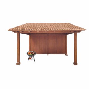 Gazebo et pergola en bois de teck massif au design moderne pour barbecue, barbecue, grill, villa, mobilier de jardin extérieur en Indonésie - Product Image 1