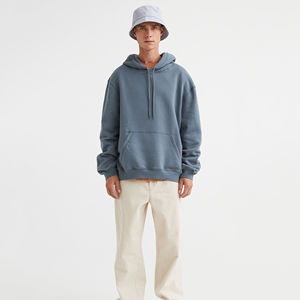 Sudaderas térmicas de gran tamaño de invierno para hombre 100% algodón personalizado impreso bordado de punto servicio OEM - Product Image 2