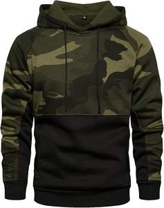 เสื้อฮู้ดสวมหัวสีทึบของผู้ชายผ้าฟลีซมีฮู้ดผ้านุ่มมีกระเป๋า - Product Image 1