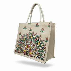 Bolsa de Compras de Viaje con Asas de Cuerda y Estampados de Animales de Yute, con Cierre de Cremallera, de Royal Fabric - Product Image 2