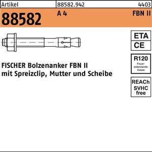 Anclajes para Concreto Fischer FBN II 10/50 A4, Paquete de 20 Piezas - Product Image 1
