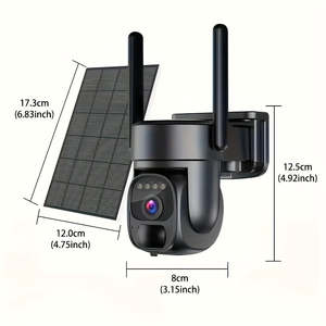 Cámara de Seguridad Solar de 360° con Detección de Movimiento PIR, Visión Nocturna, Tarjeta SIM para 2G/3G/4G LTE, Incluye Red WiFi - Product Image 2
