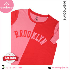 100% coton tricoté Maxi Nighty Sleepwear robe de nuit courte pour femmes dames à vendre du principal revendeur indien - Product Image 5