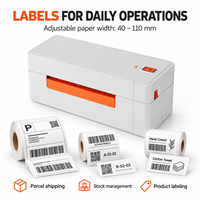 Printer Label Pengiriman Termal Nirkabel 4-Inci 203DPI Printer Stiker Barcode Waybill untuk Logistik Ekspres