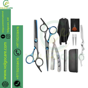 Tijeras de peluquero de acero inoxidable profesionales de marca personalizada 2024, tanto para salón como para uso doméstico en estilo único - Product Image 3