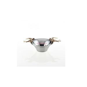 Cuenco moderno de metal para servir frutas para el hogar, hotel y decoración de la cocina, vajilla, cuenco de metal de aluminio plateado personalizado para la venta - Product Image 3