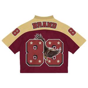 Maillot de football américain rétro personnalisé en gros, entièrement imprimé par sublimation, coupe oversize, respirant, anti-UV, séchage rapide - Product Image 4