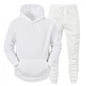 Haute qualité hommes décontracté poids lourd solide Gym pantalon Jogging survêtement sweats ensemble hiver sweats à capuche tenue-Vente en gros - Product Image 1