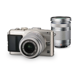 Appareil photo numérique hybride 16MP avec kit double objectif 14-42mm et 40-150mm, écran tactile inclinable de 3 pouces, stabilisation d'image 3 axes et carte mémoire SD - Product Image 2