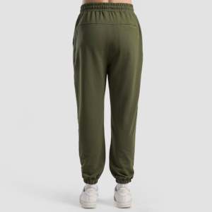 Pantalons de jogging Smartrex 100% coton, sportifs, avec plis et motifs, taille XL à 6XL, vêtements de sport d'hiver en couleur olive - Product Image 3