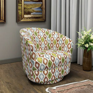 Chaise d'accent de pivot géométrique _ conception vibrante, tapissée au Vietnam - Product Image 1