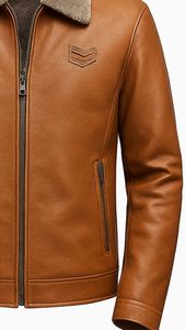 Chaqueta de Cuero Marrón Otoñal para Hombre, Estilo Retro, Talla Grande 5XL, Cuero Vacuno Natural, Corte Entallado, Abrigo de Cuero Genuino - Product Image 5