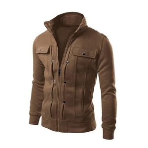 Blouson bombardier coupe-vent chaud pour homme Manteau tactique d'extérieur avec logo personnalisé avec matériau en Cordura et fermeture à glissière - Product Image 3