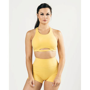 ชุดกีฬาแบบชิ้นเดียว ผ้ากำมะหยี่สีเขียวอมฟ้า สำหรับผู้หญิง รองรับระดับปานกลาง คอสูง สายไขว้หลัง ไร้ตะเข็บ ขอบเสื้อไม่มีตะเข็บ น้ำหนักเบา ผลิตจากไนลอน 78% และอีลาสเทน 22% - Product Image 5