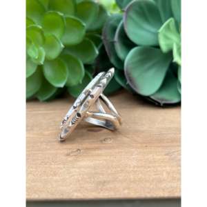 Bague Eddie Secatero Wild Horse & Sterling Silver Cluster, taille 8, avec pierre naturelle sertie clos, bague statement pour usage quotidien - Product Image 4