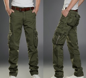 Pantalones Cargo Casuales para Hombre, Diseño Nuevo, Cintura Alta, Corte Recto, Frente Plano, con Bolsillos Laterales, Cintura Elástica, Precio Bajo - Product Image 1