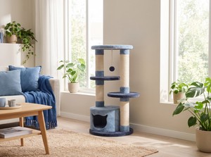 Arbre à chat Amistar "Blue Wave" de haute qualité pour chats de toutes tailles et de tous âges. - Product Image 6